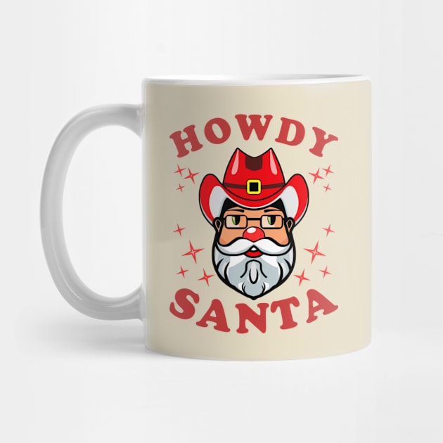 Santa Claus Cowboy Hat Red Christmas Xmas by JaussZ